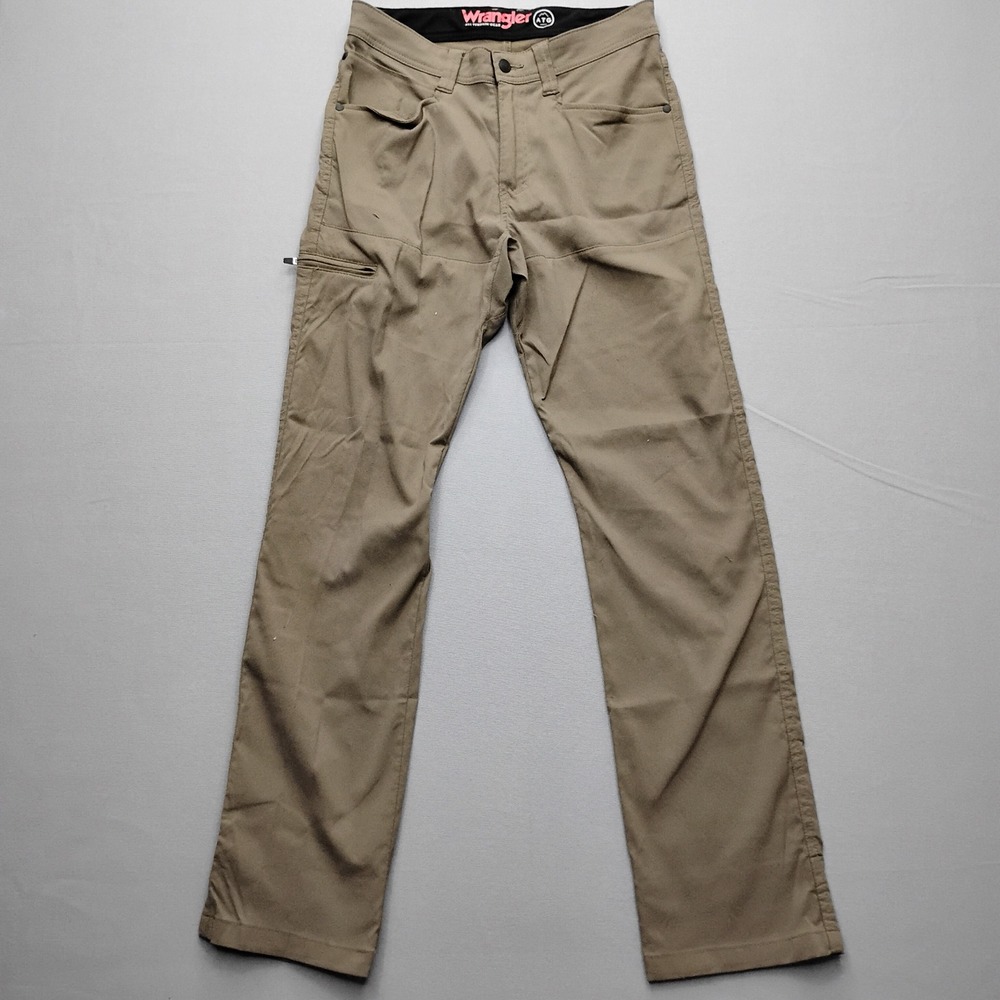Wrangler ATG Mens All Terrain Gear Synthetic Utility Pants Khaki 30x32